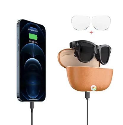 US Stock GS5 MAX AI Smart Glasses 8MP Camera GPT Translation Charging Case Wifi Transfer Music Palayer Smart Sunglasses 2026