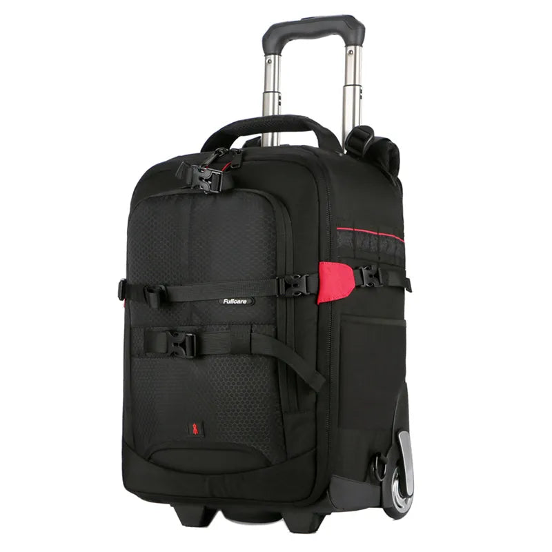 Vnelstyle Professional DSLR Camera Trolley Suitcase Bag Video Photo Digital Camera Luggage Travel Trolley Backpack on Wheels