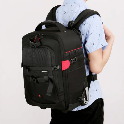 Vnelstyle Professional DSLR Camera Trolley Suitcase Bag Video Photo Digital Camera Luggage Travel Trolley Backpack on Wheels