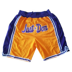 Embroidery Basketball Shorts Retro Sweat Vintage Bulls Magic Heat All Star Basketball Wear Shorts Zipper Pockets Just Men Don