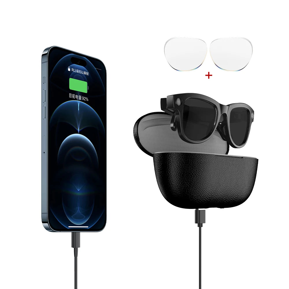 US Stock GS5 MAX AI Smart Glasses 8MP Camera GPT Translation Charging Case Wifi Transfer Music Palayer Smart Sunglasses 2026
