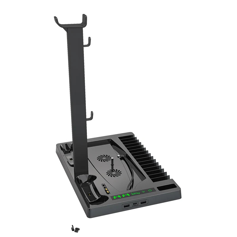 Multi-Function PS5 Console Cooling Fan With Charger Station for PS5/Digital Edition
