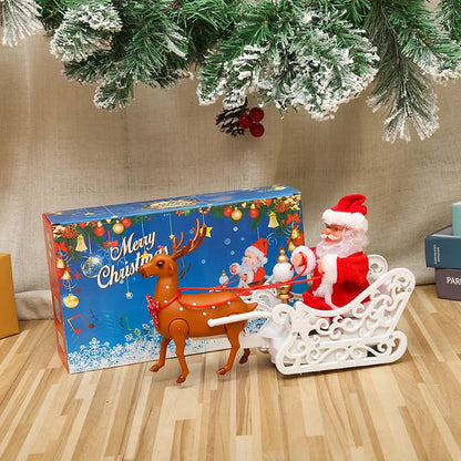 Dropshipping Santa Claus Musical Climbing Rope Ladder Electric Musical Toy Ornaments for Holiday Season MOQ 1 Piece