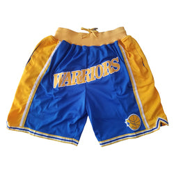 Embroidery Basketball Shorts Retro Sweat Vintage Bulls Magic Heat All Star Basketball Wear Shorts Zipper Pockets Just Men Don