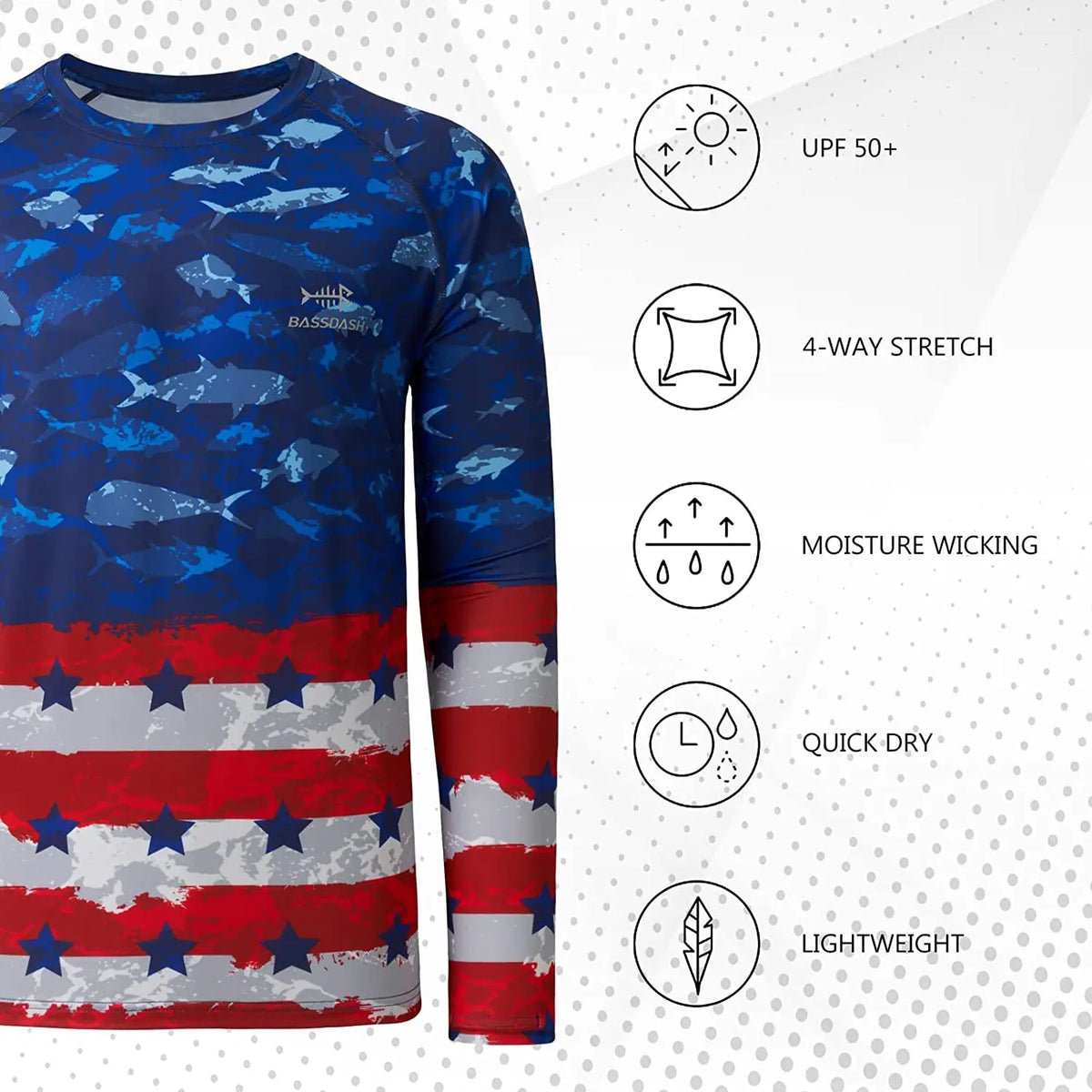 Custom Made Anti Uv Sun Protection Sublimation Fish Shirts Fishing Wear Quick Dry Long Sleeve Fishing Shirts