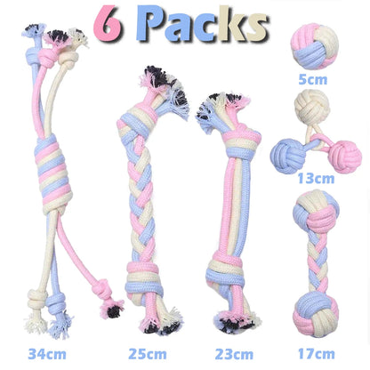 12Pcs Large Dog Toy Sets Chew Rope Toys for Dog Chewing Toys for Dog Outdoor Teeth Clean Toy for Big Dogs Juguete Para Perros