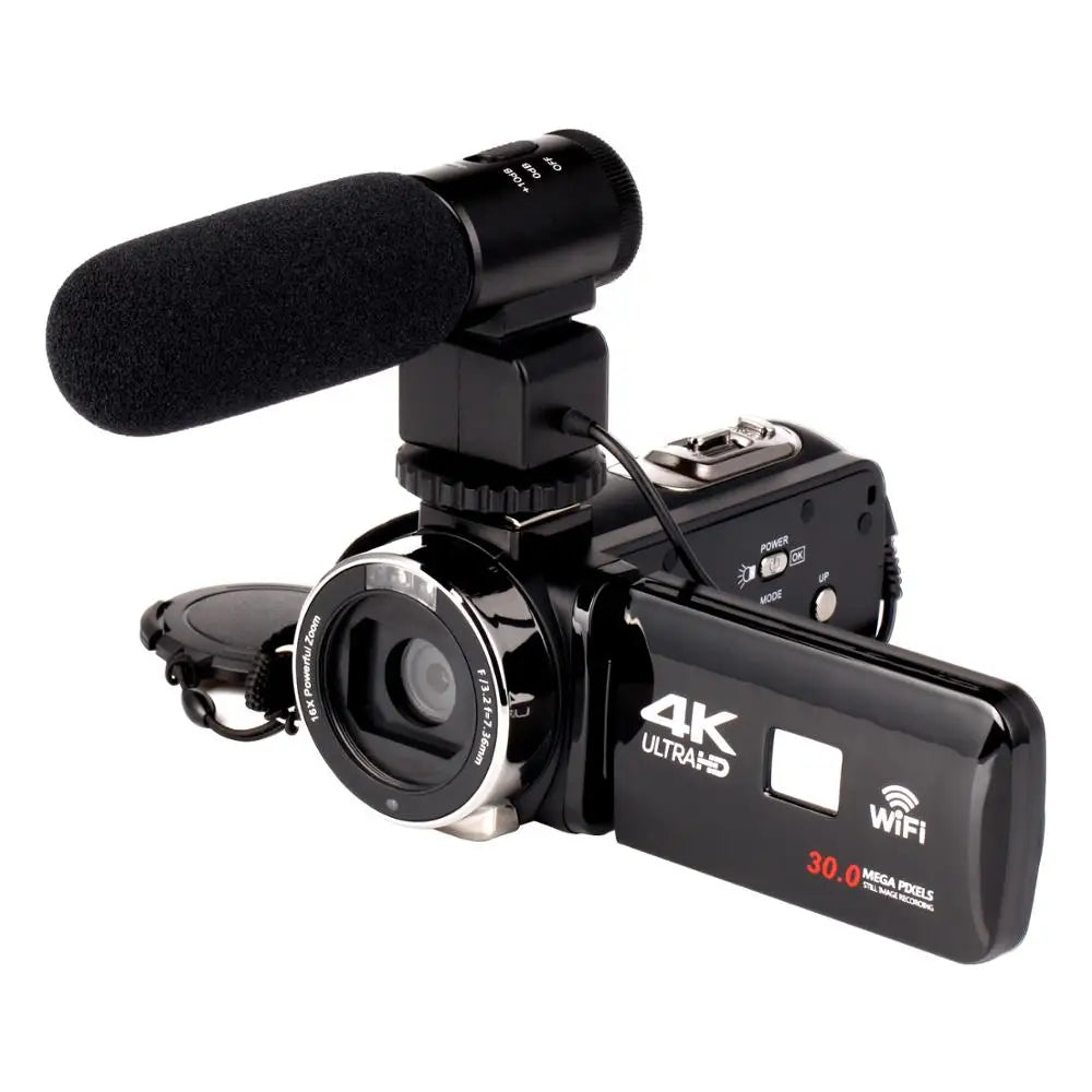 4K Camera 1080P Wifi Digital Video Camera 3.1 Inch IPS Touch Screen HD Vlogging for YouTube 18X Digital Zoom