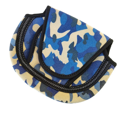 SBR Cloth Camouflage Spinning Fishing Reel Bag for Fishing Line Wheel Protection Spinning Reel Package Fishing Storage Bag