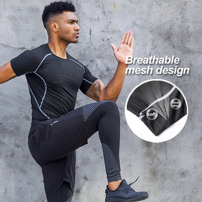 Custom Quality Design Spandex Compression Fitness Training Wear Basketball Sport Running Shirt