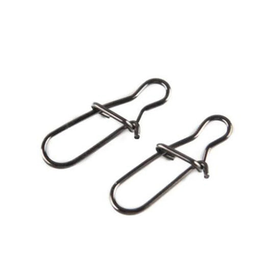 30Pcs/Lot Stainless Steel Hook Fast Clip Lock Snap Swivel Fishing Solid Rings Safety Snaps Fishing Hook Connector Fishing Tackle
