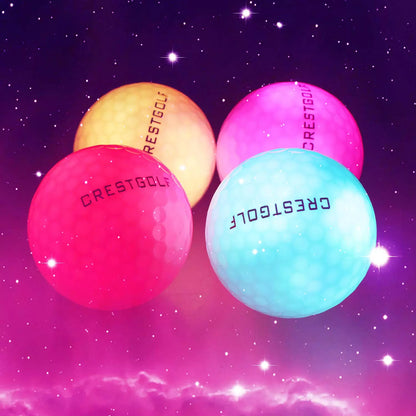 Crestgolf Golf Ball With Logo 3pcs/6pcs/10pcs/30pcs/Pack Night Glow Light Glow LED Golf Ball-Six Color for Your Choice