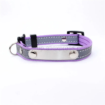 3 In1 Engraved Cat Collar Reflective Kitten ID Tag Phone Number Nameplate Puppy Collar Charms Small Dog Chain Medium Pet ID Tag