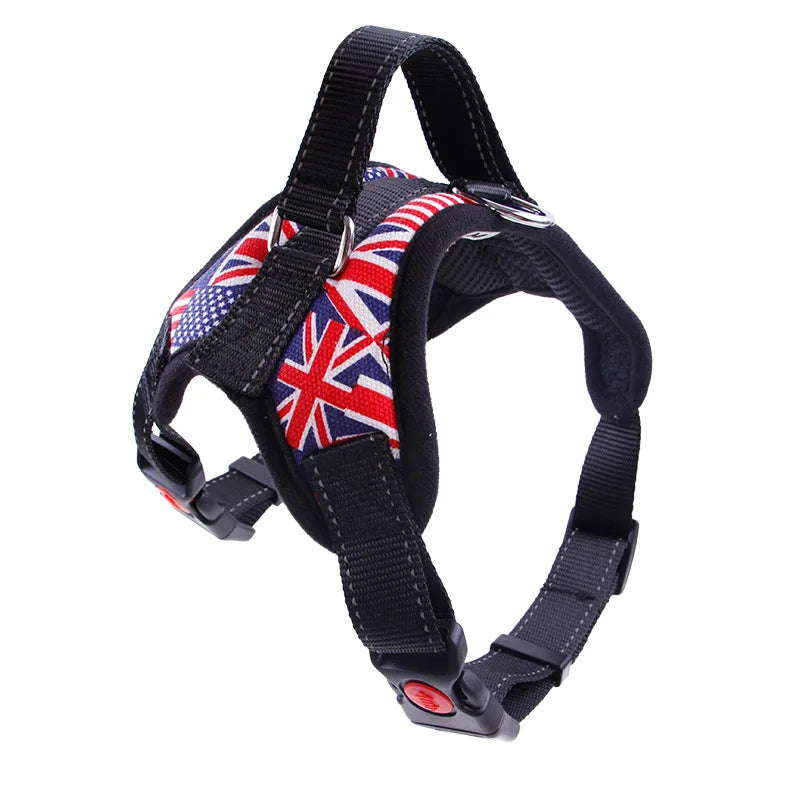 New Pets Dog Harness Vest Reflective Tape Breathable Mesh Pet Dogs Leash Harness S/M/L/Xl Dog Collar Accessories Dropship