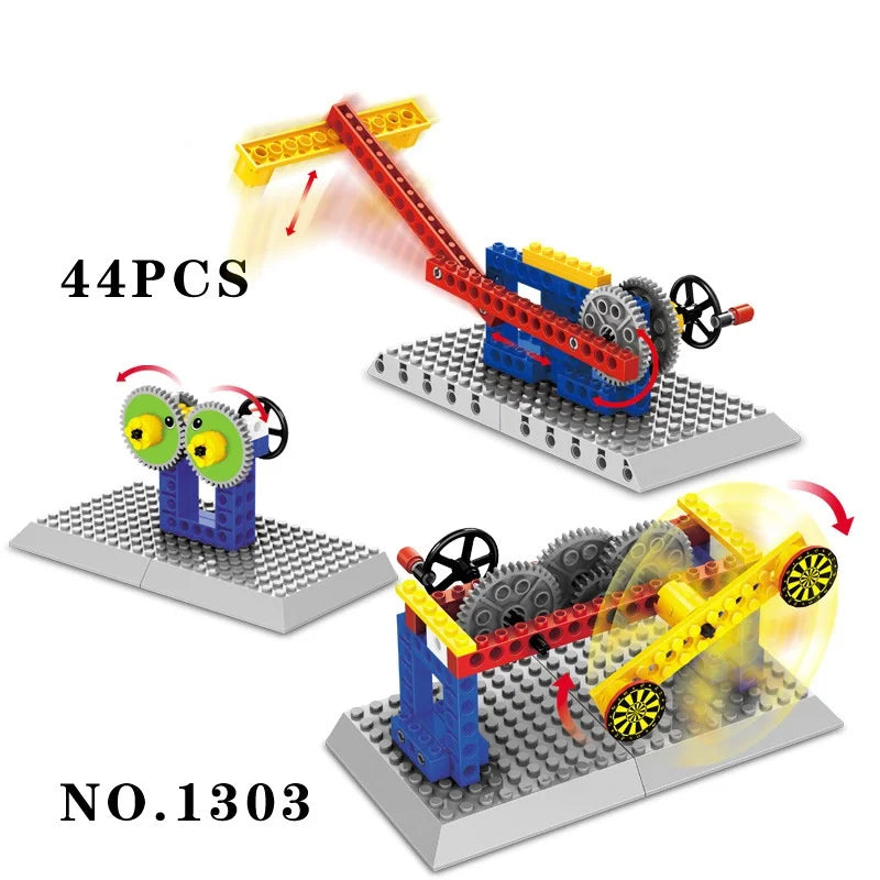76pcs/Set Machinery Blocks Electric Toys Carrousel Plastic Model Kits Building Toys Blocks Bricks Kids DIY Toys Compatible Gifts