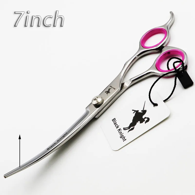 Pet Scissors 7" Cutting Curved Pet Grooming Scissors Professional Shears Salon Barber Using Dogs & Cats