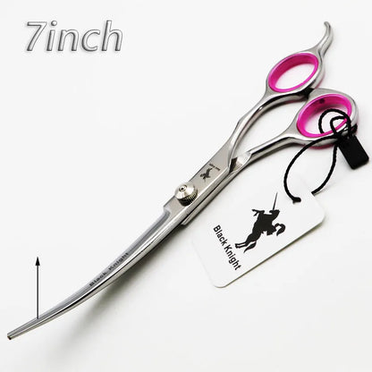 Pet Scissors 7" Cutting Curved Pet Grooming Scissors Professional Shears Salon Barber Using Dogs & Cats