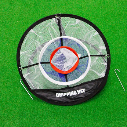 GOG Golf Pop UP Indoor Outdoor Chipping Pitching Cages Mats Practice Easy Net Golf Training Aids Metal + Net
