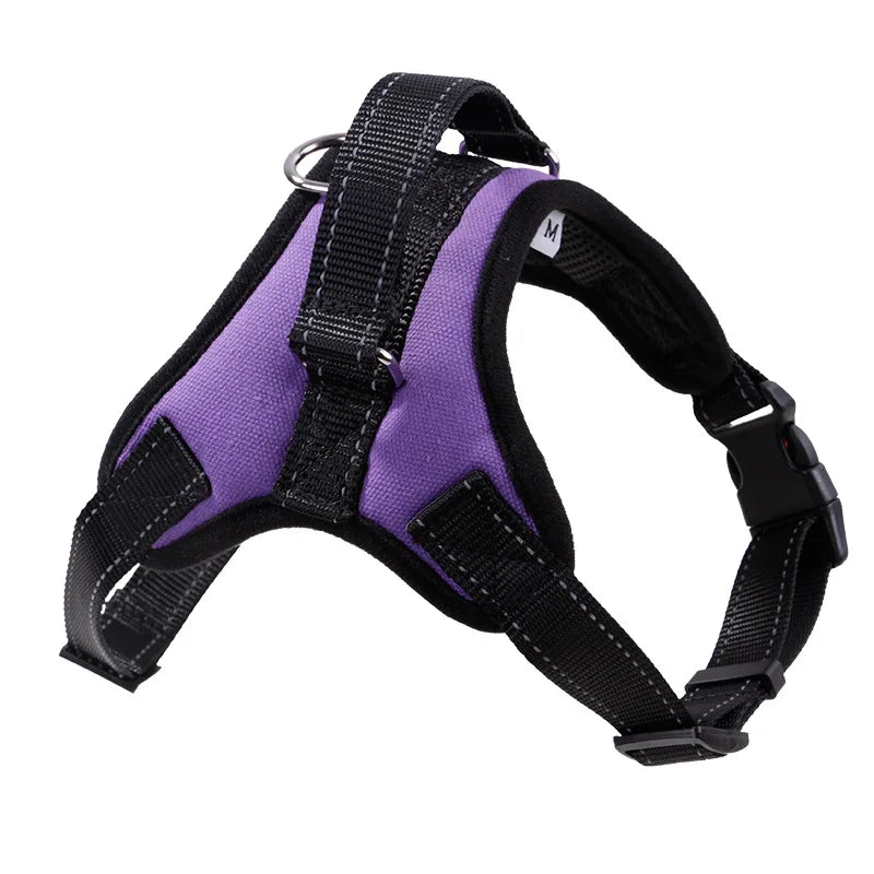 New Pets Dog Harness Vest Reflective Tape Breathable Mesh Pet Dogs Leash Harness S/M/L/Xl Dog Collar Accessories Dropship