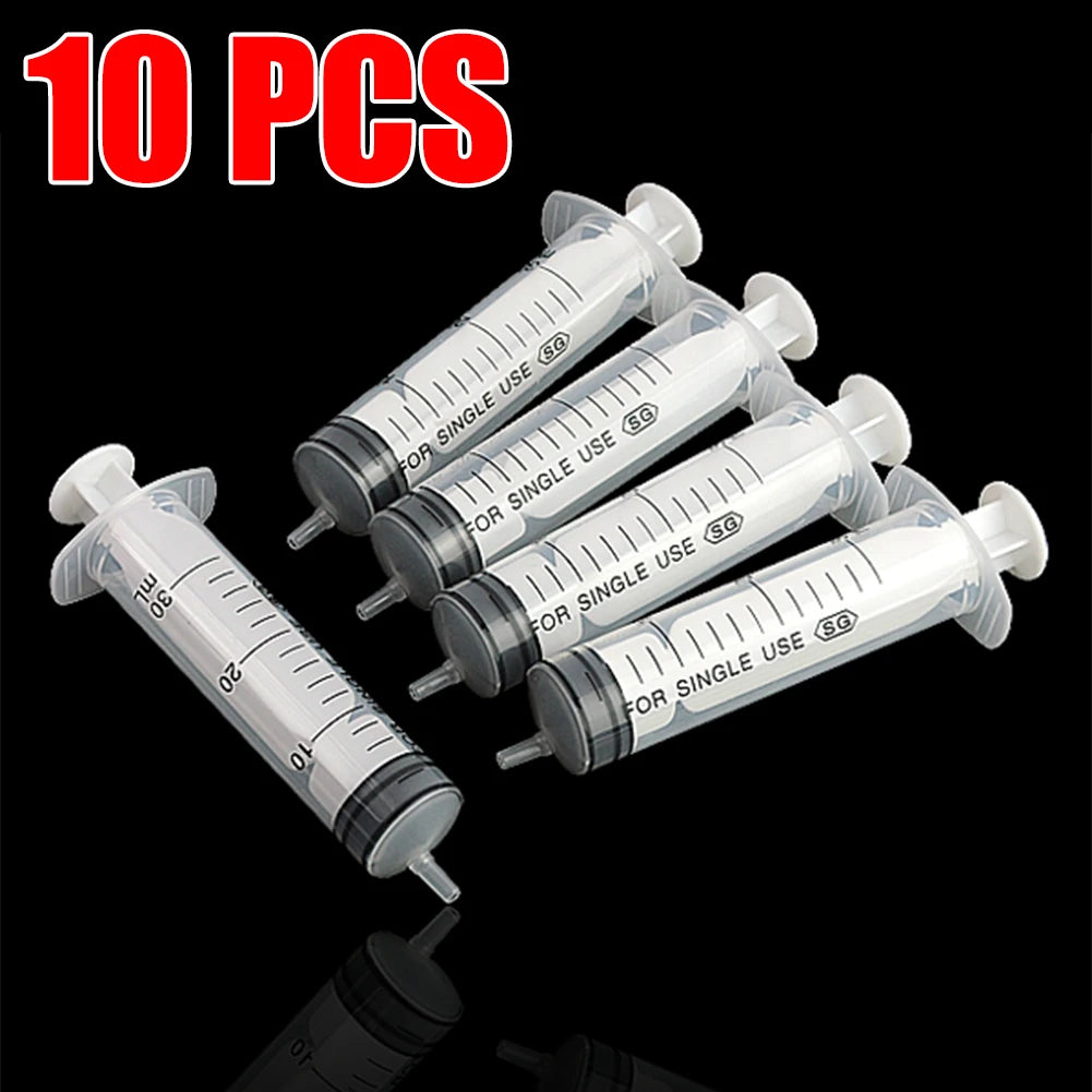 1ml 2.5ml 3ml 5ml 10ml 20ml 30ml 50ml 10Pcs Disposable Syringe Pet No Sterile Feeder Needle Glue Disposable Syringe