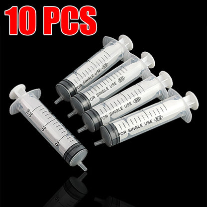 1ml 2.5ml 3ml 5ml 10ml 20ml 30ml 50ml 10Pcs Disposable Syringe Pet No Sterile Feeder Needle Glue Disposable Syringe