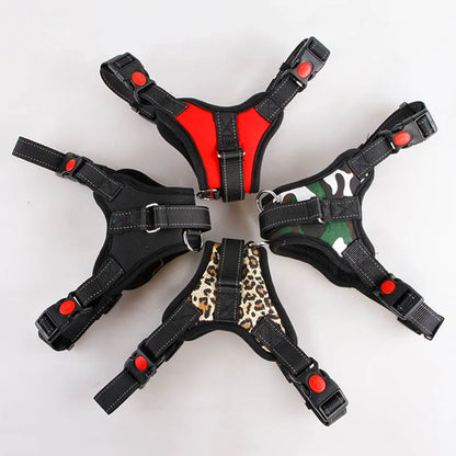 New Pets Dog Harness Vest Reflective Tape Breathable Mesh Pet Dogs Leash Harness S/M/L/Xl Dog Collar Accessories Dropship