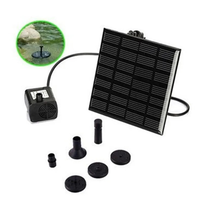 1.5W Solar Garden Fountain Pump Solar Garden Fountains Waterfalls Power Solar Bird Fountain Powered Water Pump Birdbath Fountain