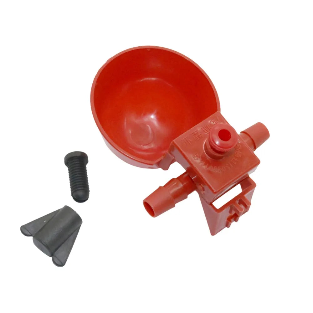 5 Pcs Chicken Drinking Cups Quail Waterer Bowls Bird Red Glass Animal Husbandry Tools Automatic Bird Coop Feeder Drinking Cups