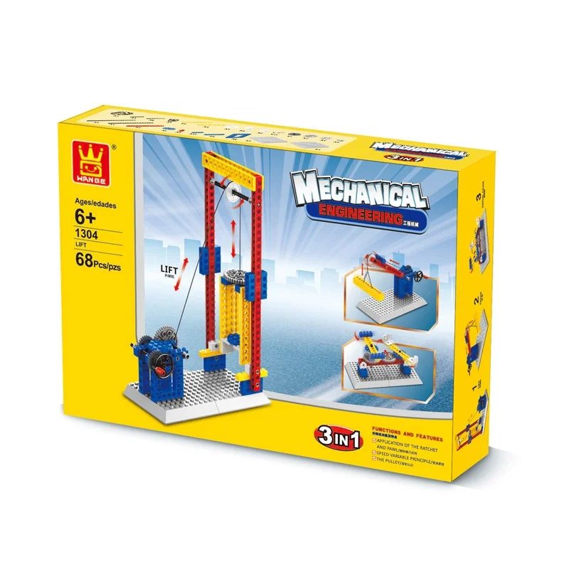76pcs/Set Machinery Blocks Electric Toys Carrousel Plastic Model Kits Building Toys Blocks Bricks Kids DIY Toys Compatible Gifts