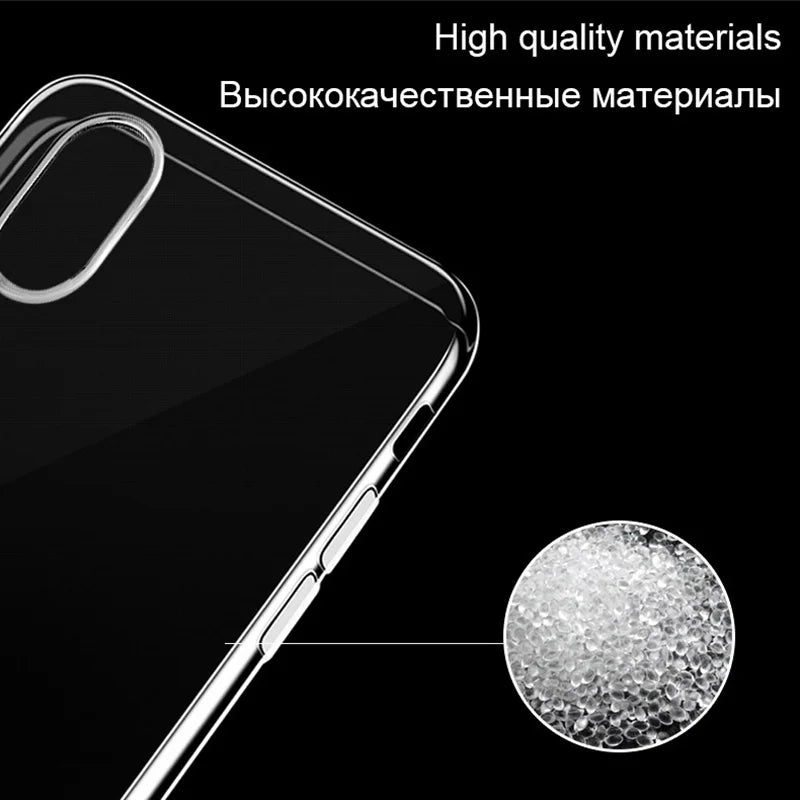 Clear Silicone Soft Case for iPhone XS Max XR X 15 14 13 12 11 Pro Mini 7 8 Plus 5 6 S SE 2020 Mobile Phone Cover TPU Back Shell
