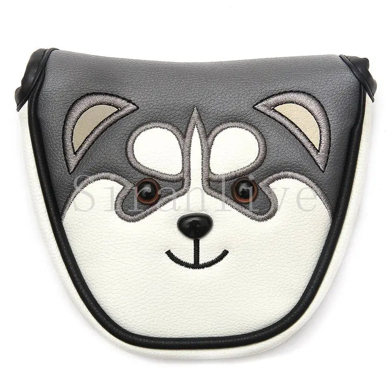 Lovely Husky Animal Golf Putter Headcover PU Leather Dustproof New for Putter