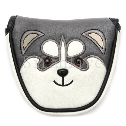 Lovely Husky Animal Golf Putter Headcover PU Leather Dustproof New for Putter
