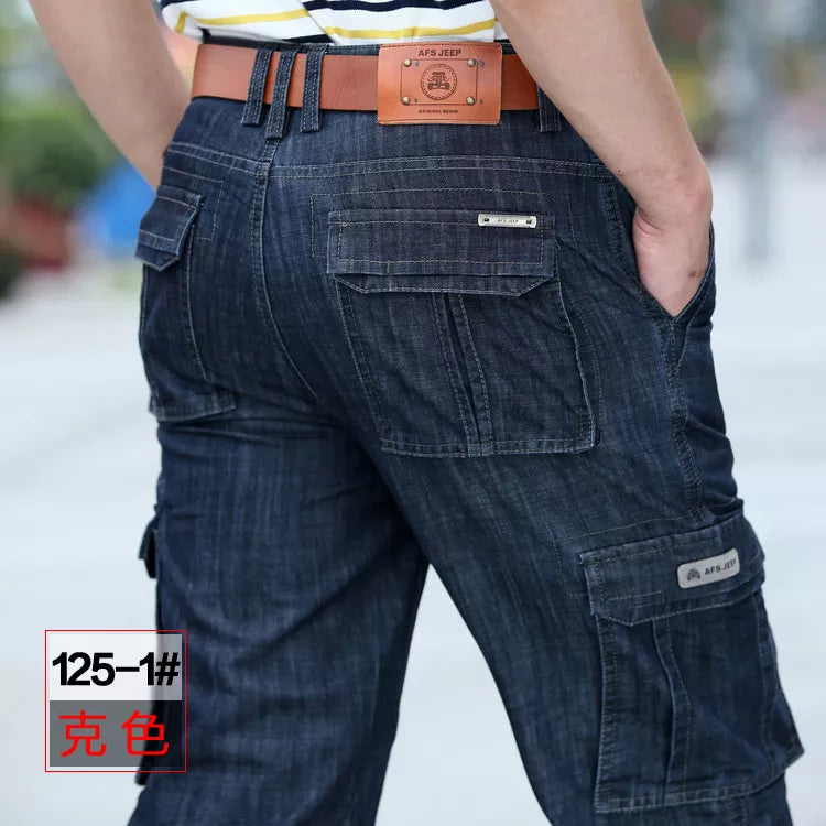 Cargo Jeans Men Big Size 29-40 42 44  Casual Multi-Pocket Jeans Male Clothes  2023  Denim Jean Pants for Male Trousers