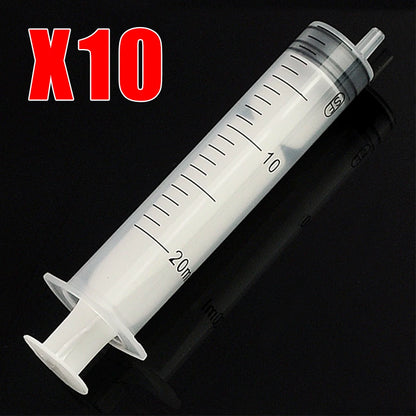 1ml 2.5ml 3ml 5ml 10ml 20ml 30ml 50ml 10Pcs Disposable Syringe Pet No Sterile Feeder Needle Glue Disposable Syringe