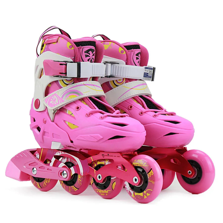 Original Flying Eagle S5S Junior Slalom Inline Skates Child Size Adjustable Roller Skating Shoes Kids Free Skating Patines