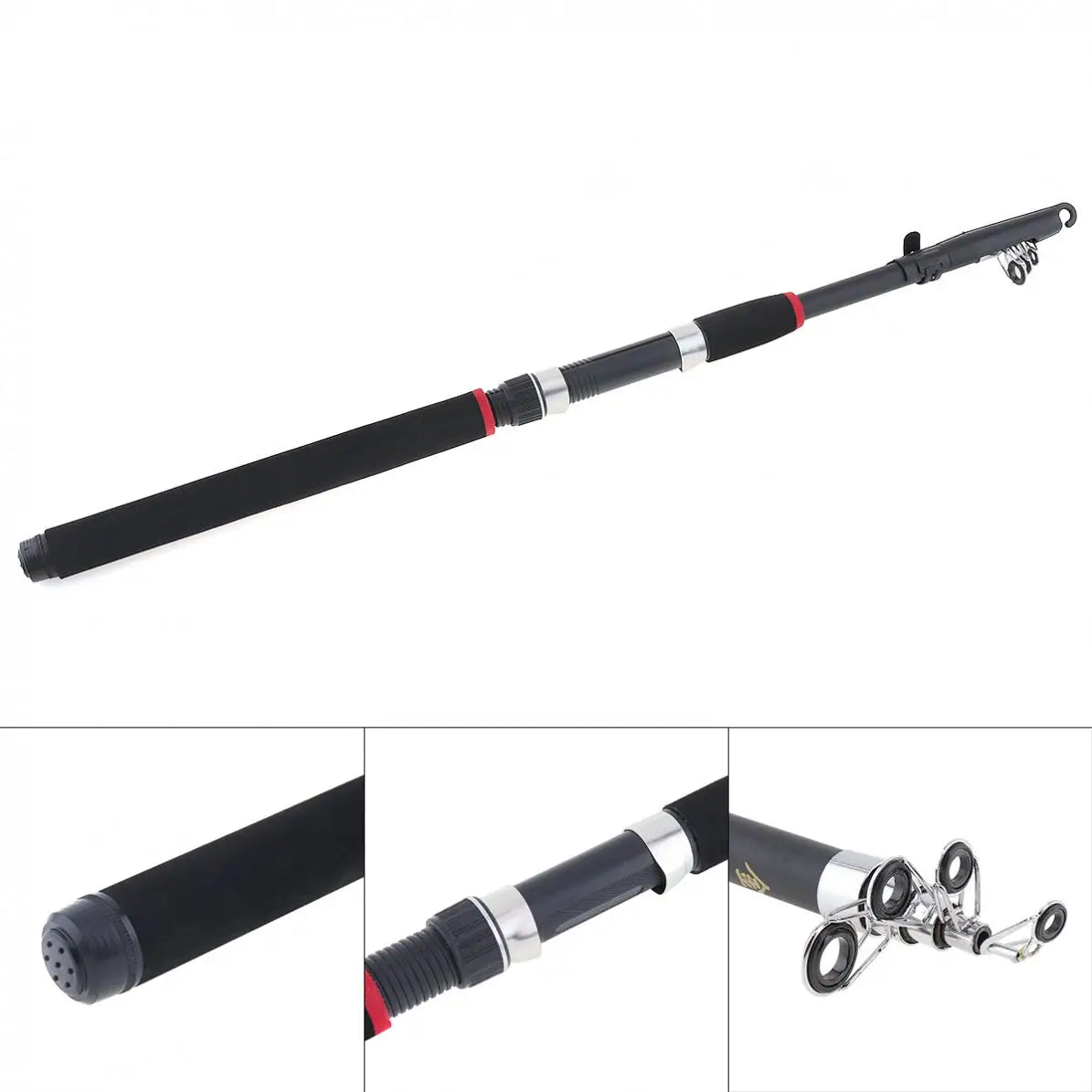 2.1m 2.7m 3m Fishing Rod Reel Line Combo Full Kits Spinning Reel Pole Set With Carp Fishing Lures Fishing Float Hooks Beads