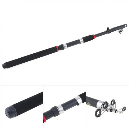 2.1m 2.7m 3m Fishing Rod Reel Line Combo Full Kits Spinning Reel Pole Set With Carp Fishing Lures Fishing Float Hooks Beads