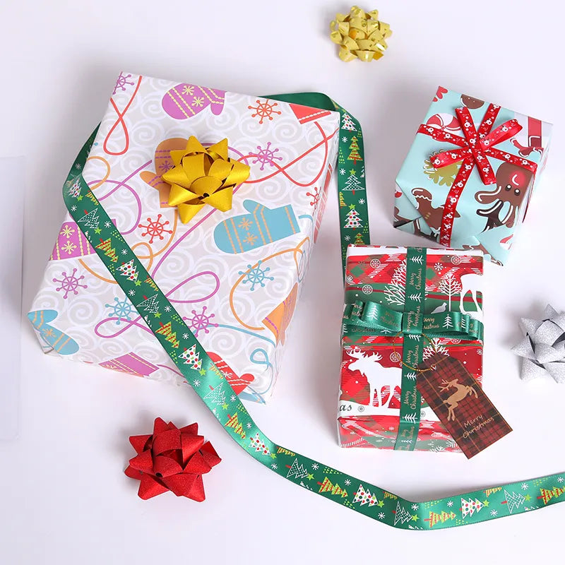 5piece 52x75cm Merry Christmas Decoration Wrapping Gift Wrap Paper New Year Artware Packing Package Paper Christmas Paper