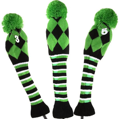 Golf 3pcs/Set Knitted Pom Sock Covers 1-3-5
