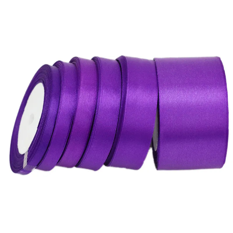 Purple Satin Ribbon Wholesale Gift Wrapping Christmas Ribbons
