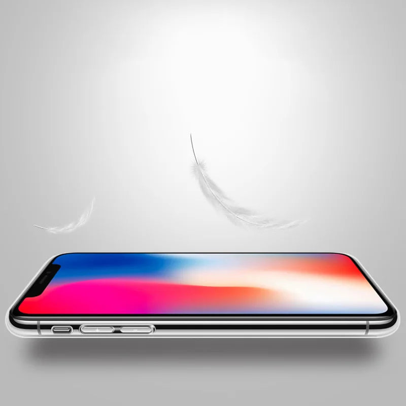Clear Silicone Soft Case for iPhone XS Max XR X 15 14 13 12 11 Pro Mini 7 8 Plus 5 6 S SE 2020 Mobile Phone Cover TPU Back Shell