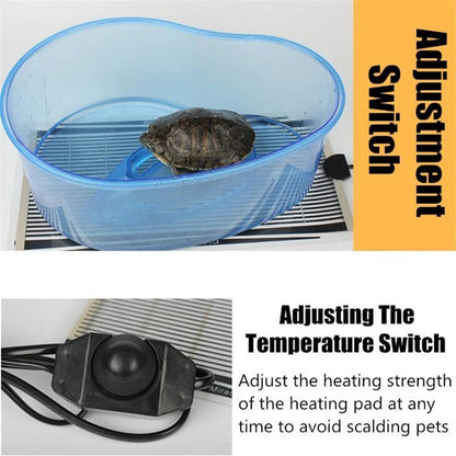 Pet Reptiles Heat Mat Terrarium Climbing Heating Warm Pads 5-45w Adjustable Temperature Controller Mats  Small Heater