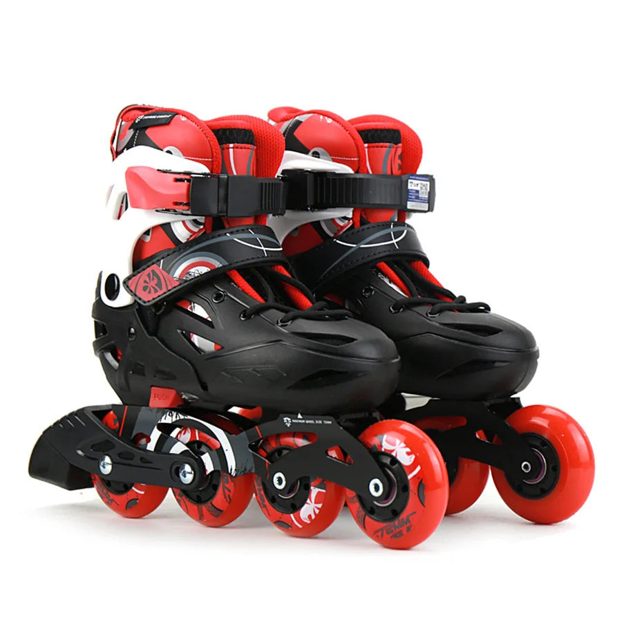 Original Flying Eagle S5S Junior Slalom Inline Skates Child Size Adjustable Roller Skating Shoes Kids Free Skating Patines