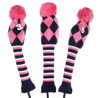 Golf 3pcs/Set Knitted Pom Sock Covers 1-3-5