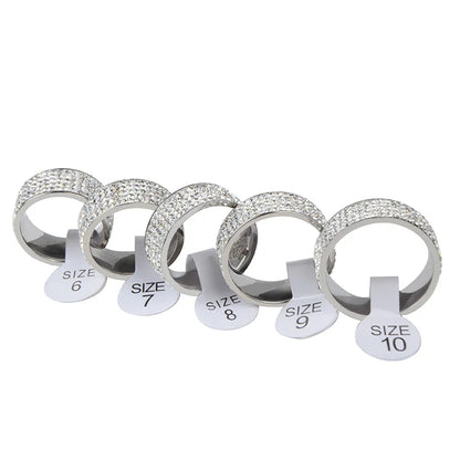 Chanfar High Quality Crystal Stainless Steel Ring Multicolor Women Elegant Finger Love Wedding Engagement Ring for Women Jewelry