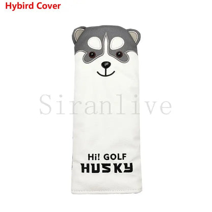 Lovely Husky Animal Golf Putter Headcover PU Leather Dustproof New for Putter
