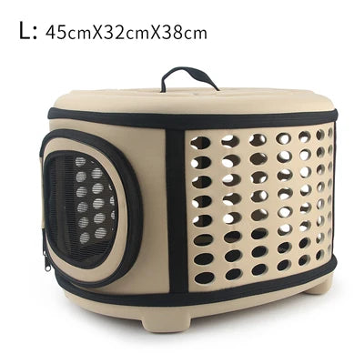 Pure Color Pet Carrier Bag Portable Outdoor Cat Foldable Dog Travel Pet Bag Puppy Carrying Shoulder Dog Bags