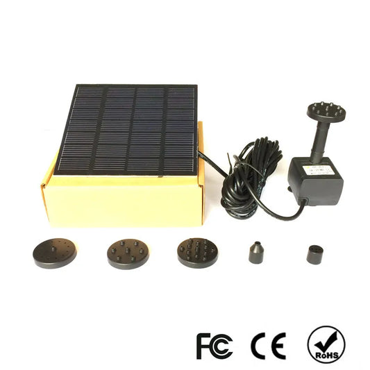 1.5W Solar Garden Fountain Pump Solar Garden Fountains Waterfalls Power Solar Bird Fountain Powered Water Pump Birdbath Fountain