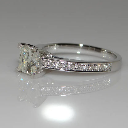 CC Jewelry Fashion Rings for Women Silver Color Simple Design Princess Square Wedding Engagement Bijoux Drop Shipping CC631