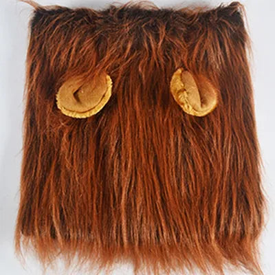 Cute Pet Cosplay Clothes Transfiguration Costume Lion Mane Winter Warm Wig Cat Large Dog Party Decoration With Ear Pet Apparel