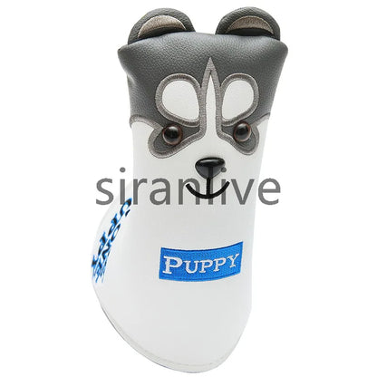 Lovely Husky Animal Golf Putter Headcover PU Leather Dustproof New for Putter
